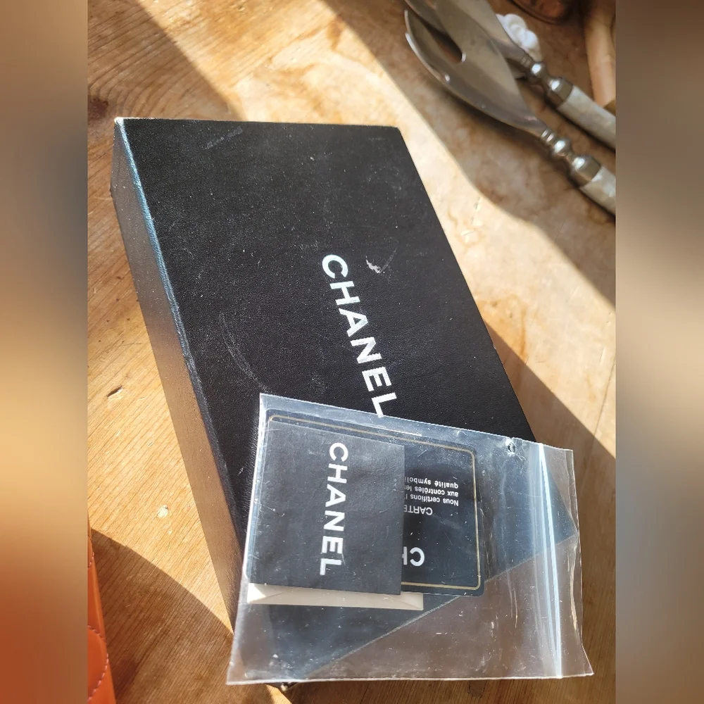 CHANEL Quilted Patent Leather Wallet